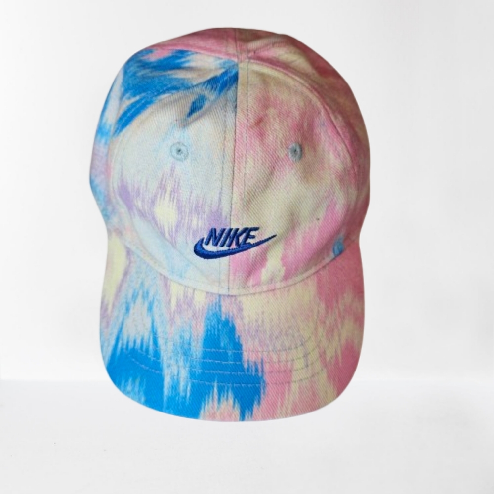 Nike Kids Tie-Dye Cap - Pink, Blue, and Yellow